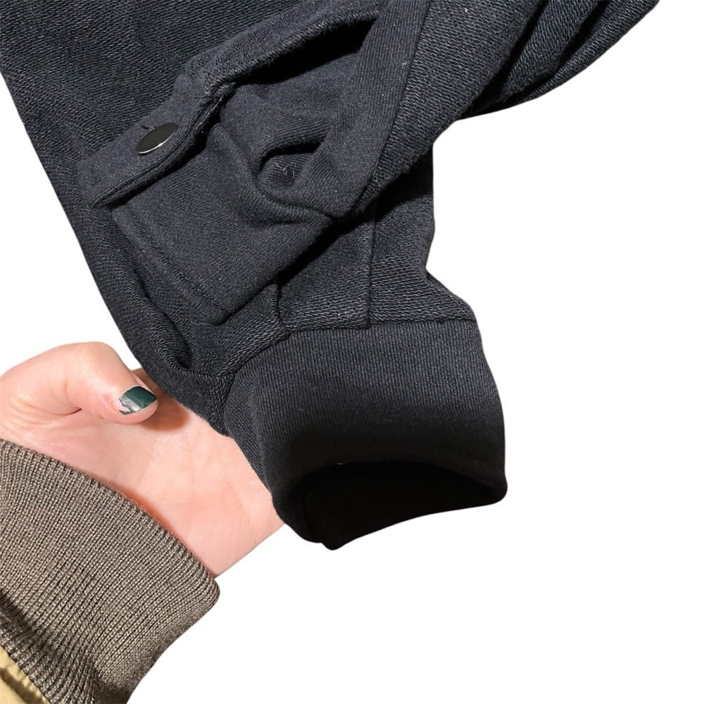 NATURAL LIFE Black Cropped Button Down Utility Jacket XS/S - Picture 4 of 10